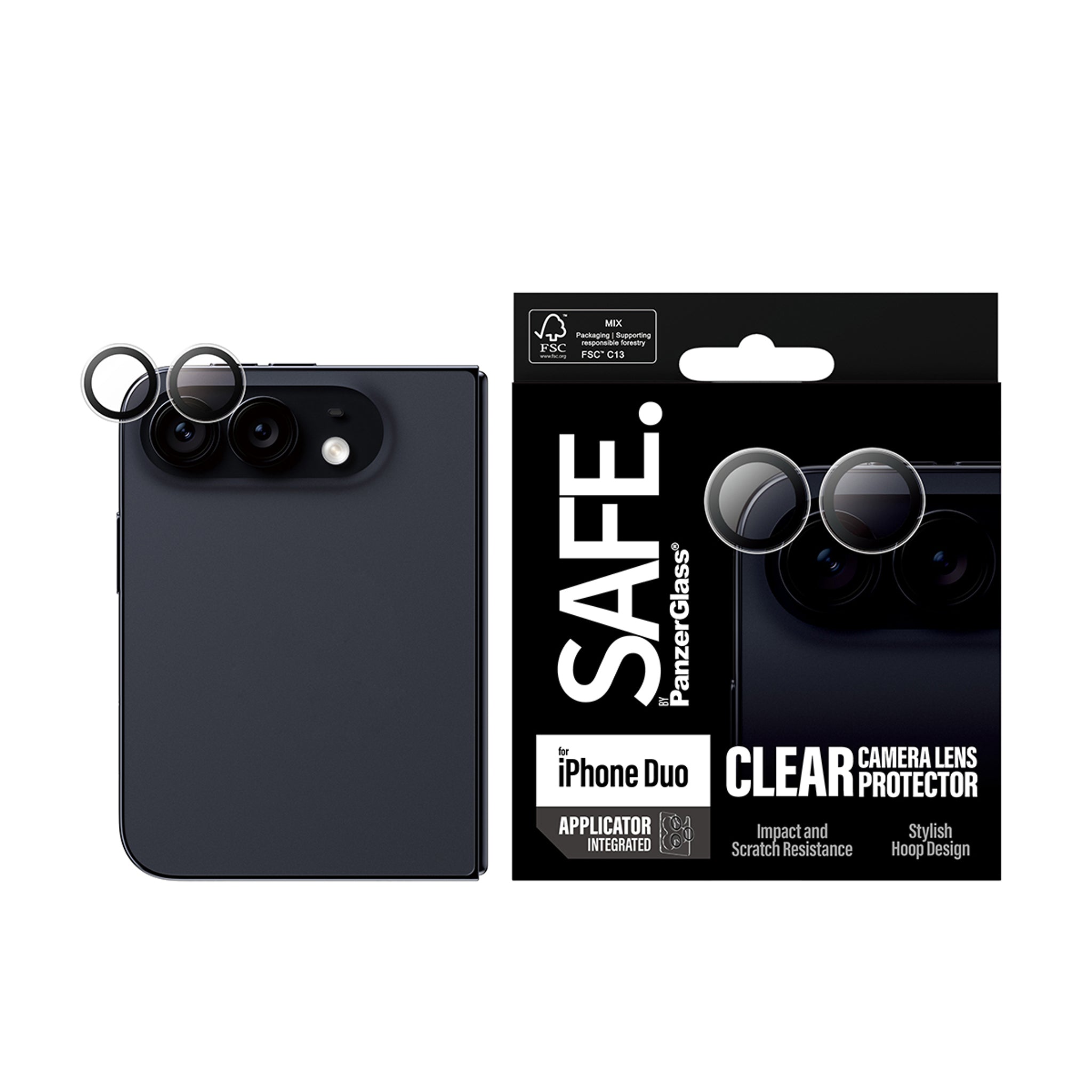 SAFE. by PanzerGlass® Camera Lens Protector Transparent iPhone Duo